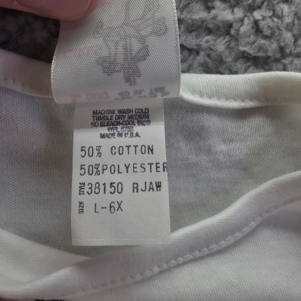 Vintage 1990 Sears Girls Blue Cat Blues Drop Waist Dress White Red Size 6X USA